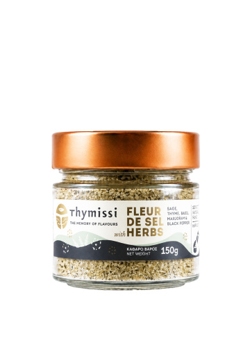Thymissi Fleur de Sel with Herbs – Sare de mare cu plante aromatice cretane 150g