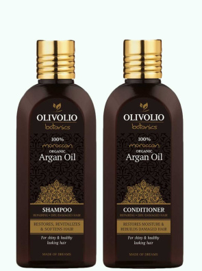 Set sampon si balsam par uscat deteriorat, cu ulei de argan 200ml