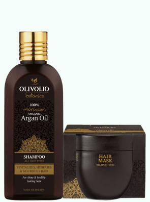 Set sampon si masca toate tipurile de par, cu ulei de argan 200ml