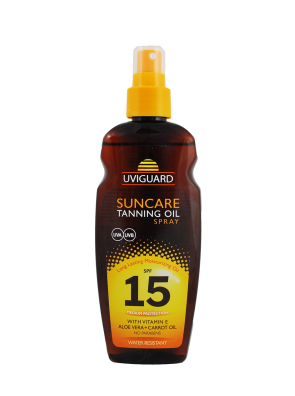 Ulei de plaja pentru bronzat cu protectie solara SPF15, 200ml