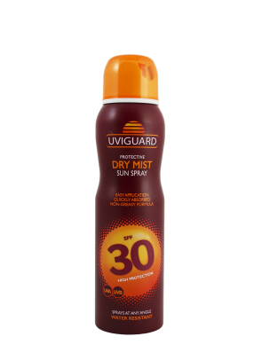 Spray uscat SPF30 Uviguard cu ulei de cocos si argan 150 ml