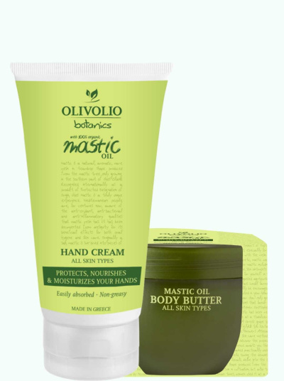 Set crema de maini si unt de corp, cu ulei de mastic 