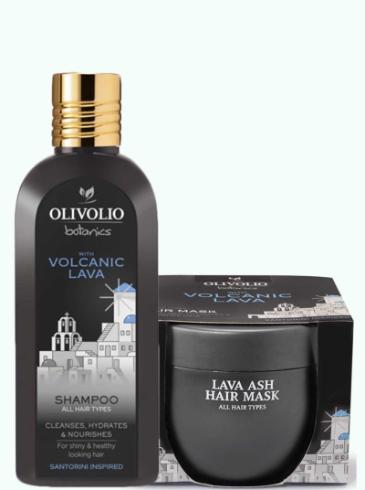 Set sampon si masca cu cenusa vulcanica, pentru toate tipurile de par 