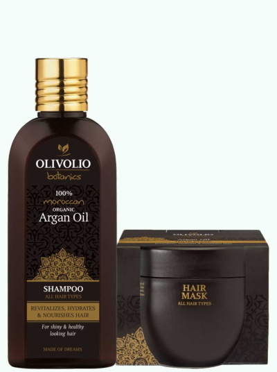 Set sampon si masca toate tipurile de par, cu ulei de argan 200ml