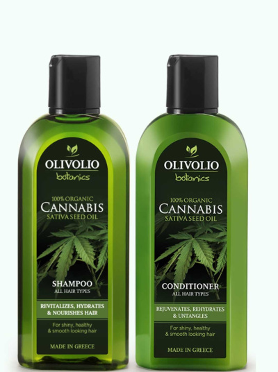 Set sampon si balsam, cu ulei de canabis 200 ml