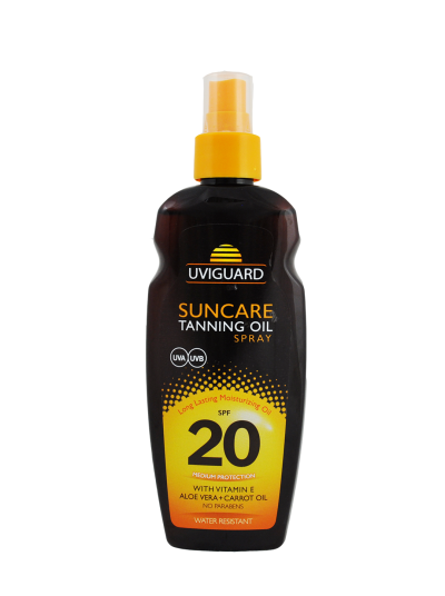 Ulei de plaja pentru bronzat cu protectie solara SPF20, 200ml