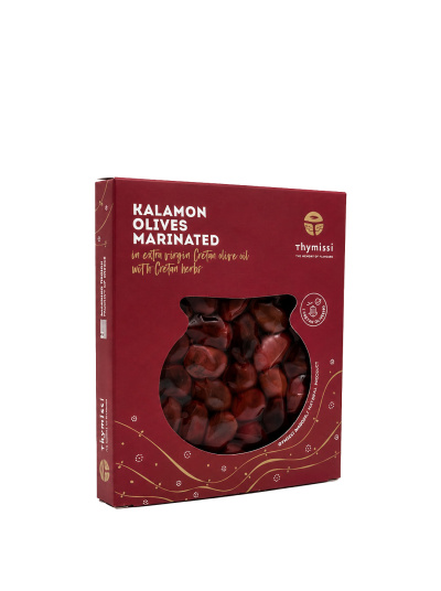 Masline Kalamon marinate in ulei de masline extravirgin cretan 200g